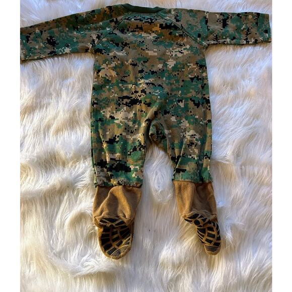 USMC Marines Tiny Trooper Camouflage Bodysuit One Piece Size 0-3 Months Soldier - Picture 2 of 8
